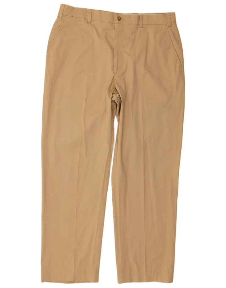 Pantaloni chino dritti da uomo Orvis W36 L30 poliestere beige