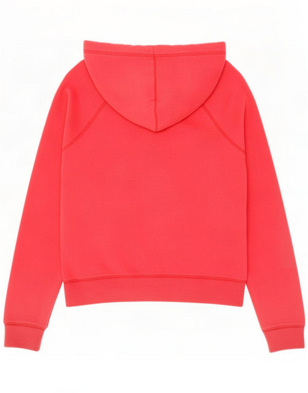 Abercrombie & Fitch Womens Graphic Hoodie Jumper UK 6 XS Red Cotton