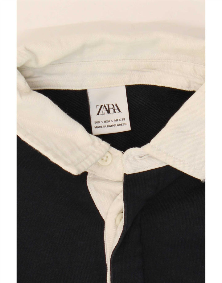 Felpa Zara da uomo con collo alto, maglione piccolo, colore blu navy
