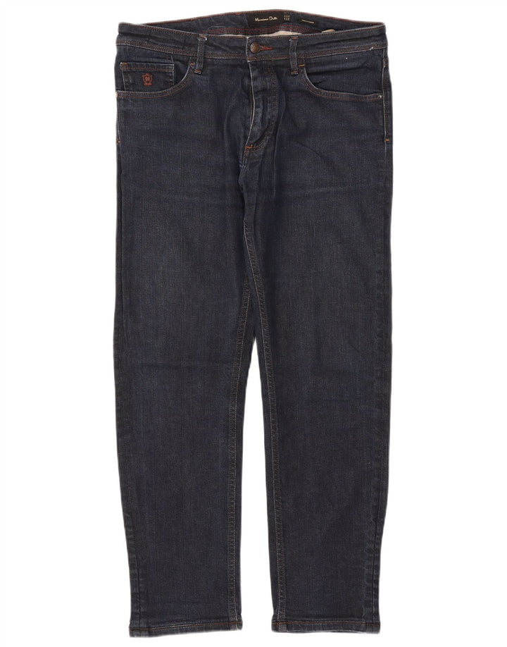 Jeans slim da uomo Massimo Dutti EU 42 Large W32 L28 Cotone blu navy