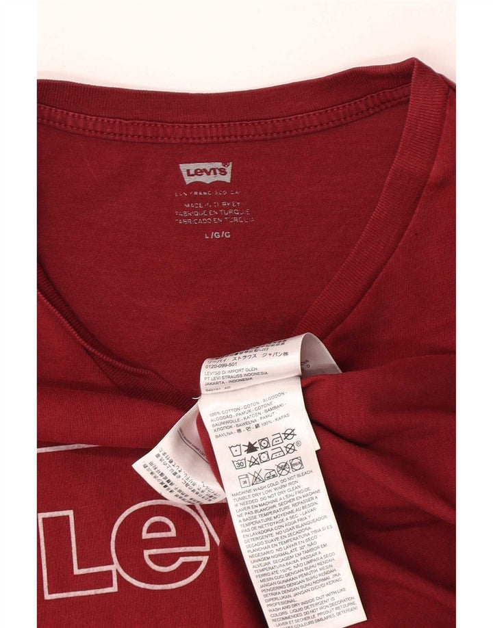 T-shirt grafica da uomo Levi's Top grande in cotone rosso