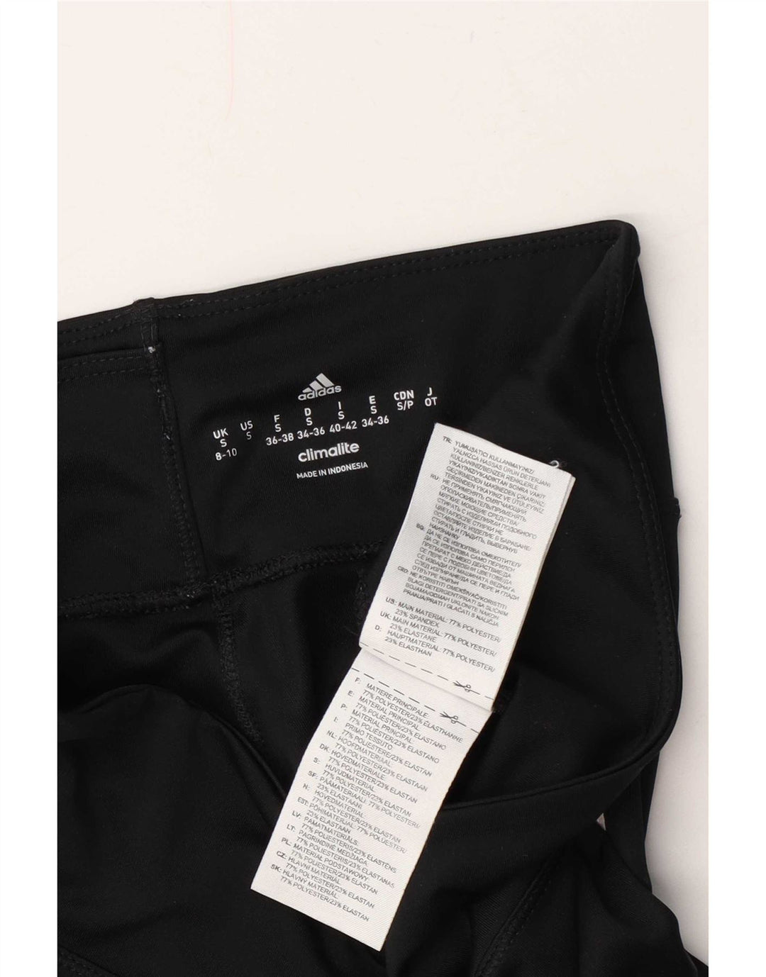 Leggings Adidas Climalite da donna UK 8/10 Piccolo poliestere nero