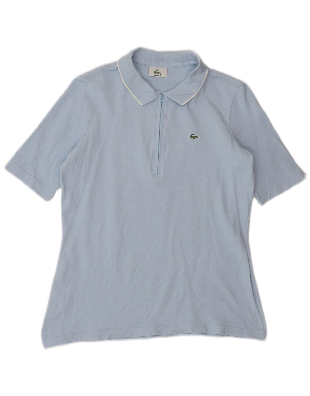 Polo da donna Lacoste taglia 42 grande in cotone blu