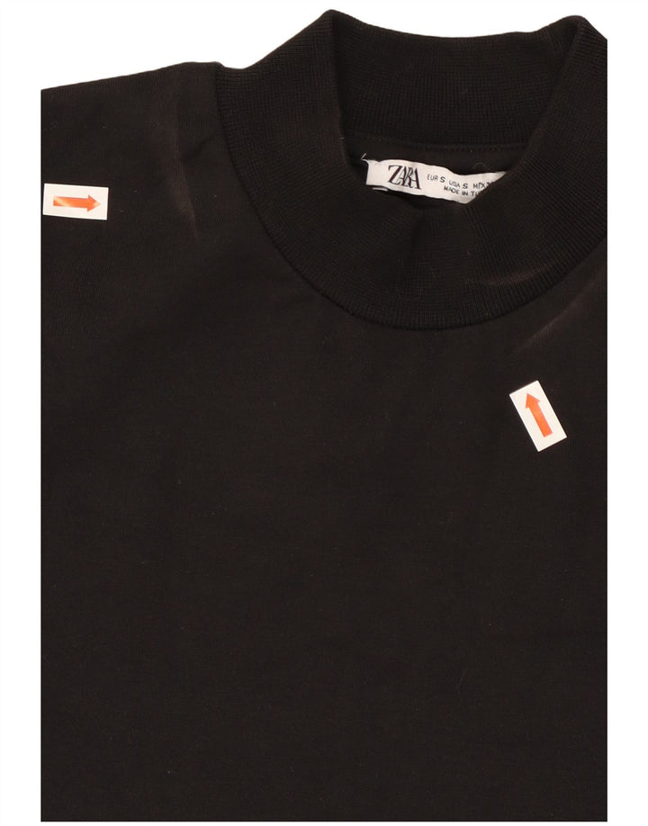 Felpa Zara Uomo Maglione Piccolo Cotone Nero