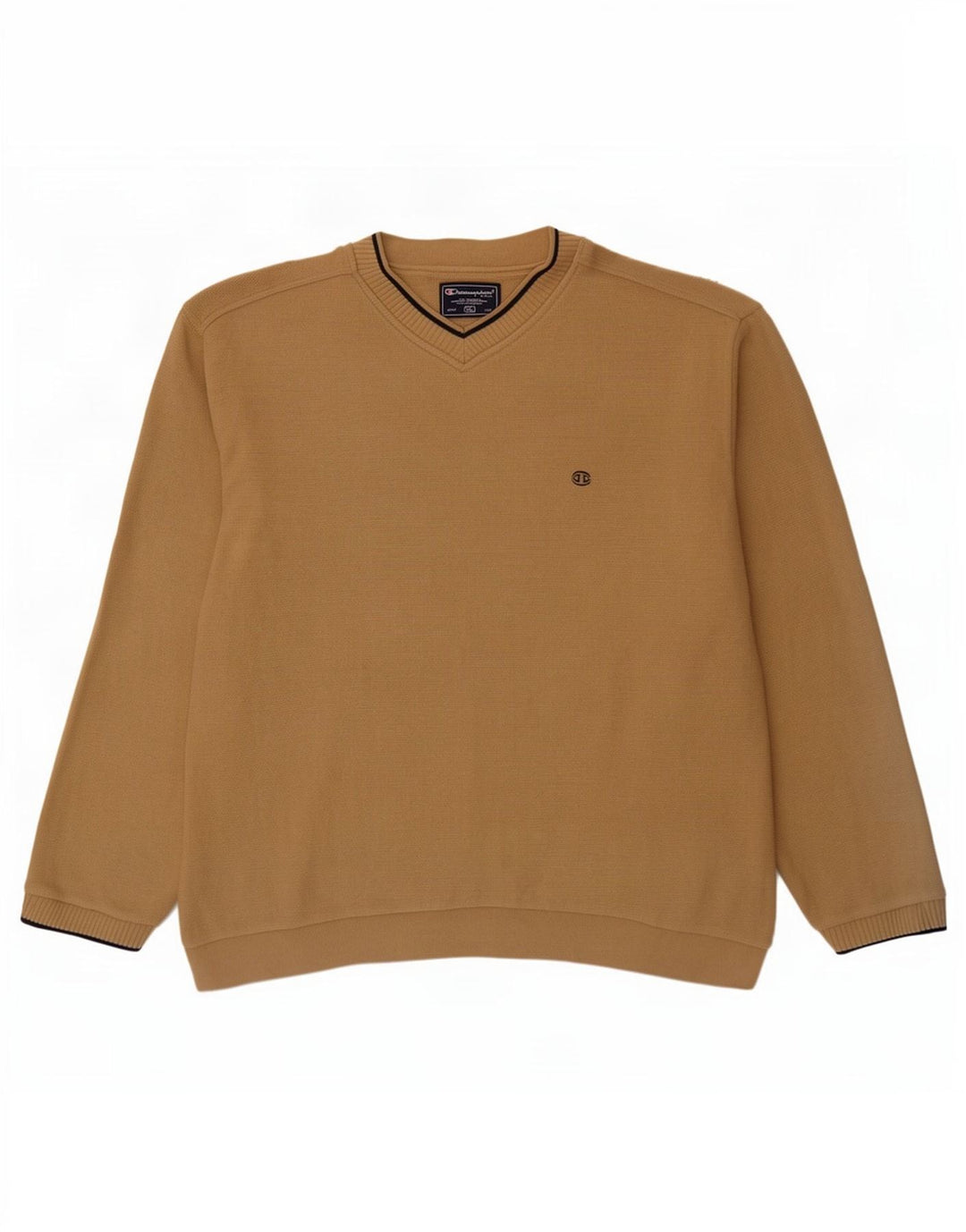Maglione da uomo con scollo a V Champion XL in cotone beige