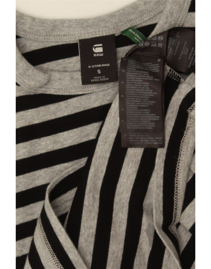 T-shirt da uomo G-STAR Top piccola in cotone a righe nere