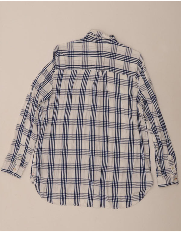 Camicia oversize da donna Tommy Hilfiger UK 18 XL viscosa a quadri bianca