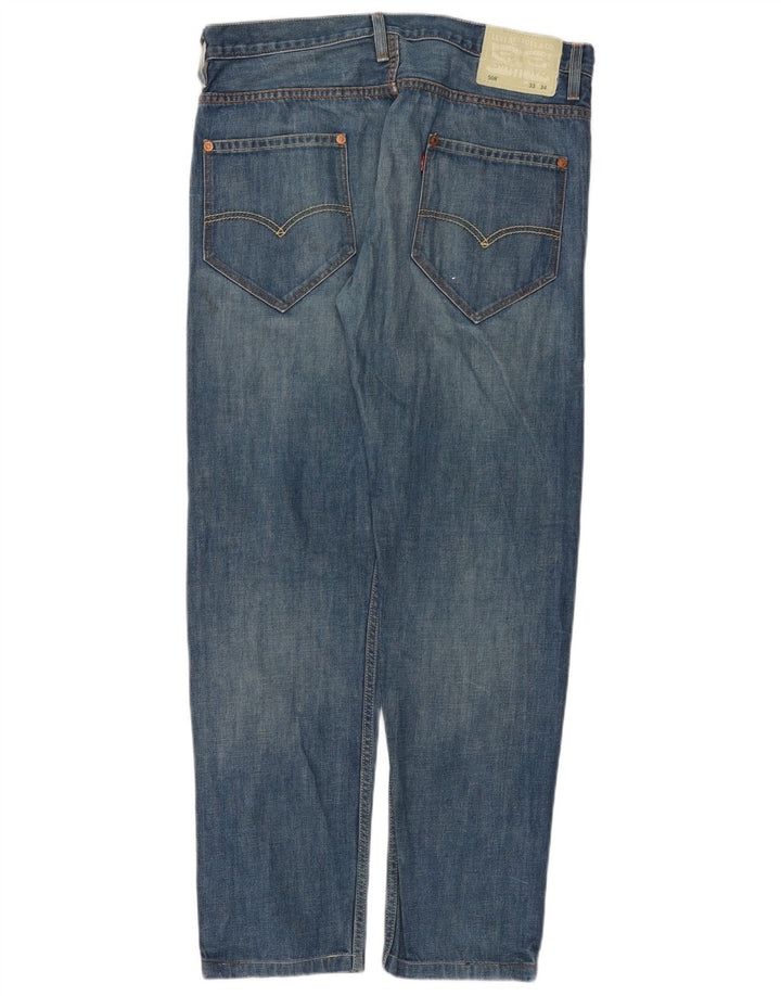 Levi's Uomo 508 Slim Jeans W33 L31 Cotone Blu