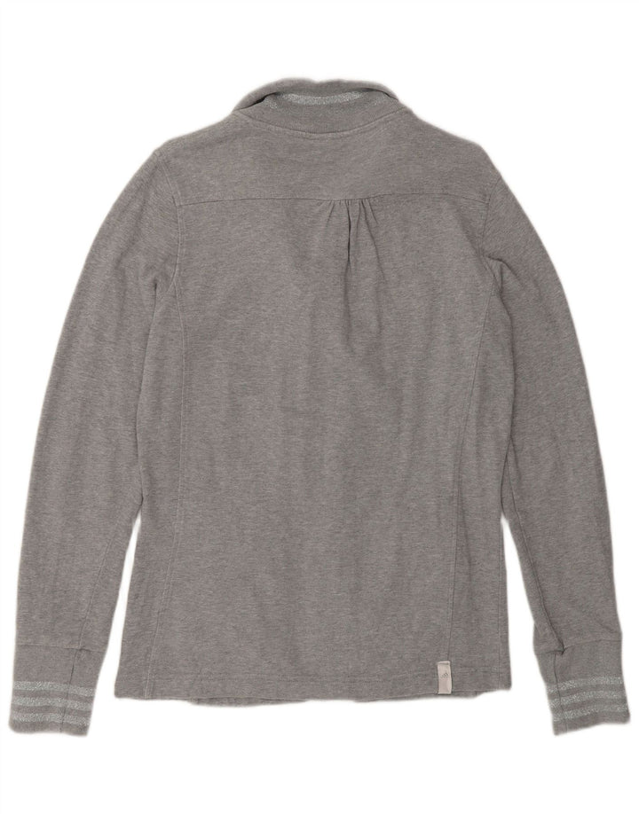 Giacca da tuta da donna Adidas UK 16 grande cotone grigio