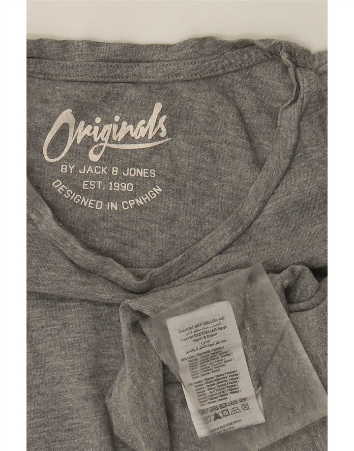 T-shirt da uomo Jack & Jones Top in cotone grigio medio