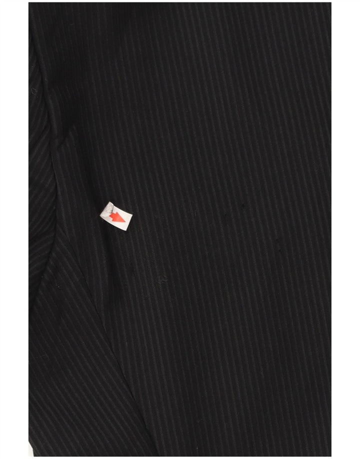 Giacca blazer da uomo a 2 bottoni Hugo Boss EU 54 2XL Lana vergine gessata nera