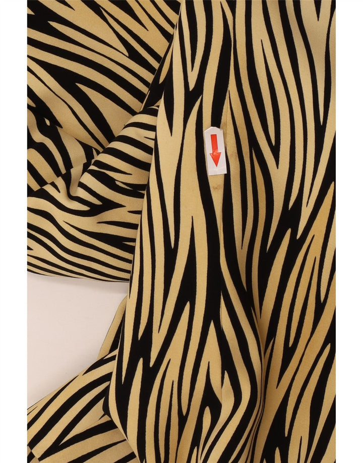 Giacca blazer da donna a 1 bottone Basler UK 14 stampa animalier gialla media