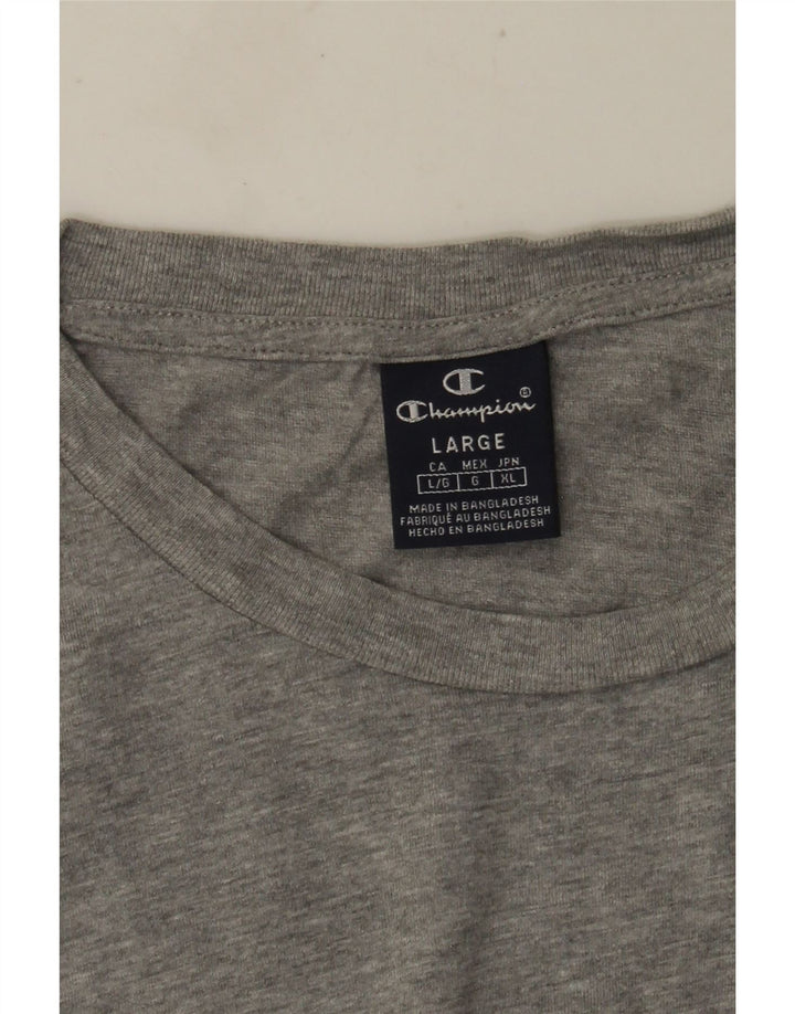 T-shirt da uomo Champion Top grande grigia chiazzata