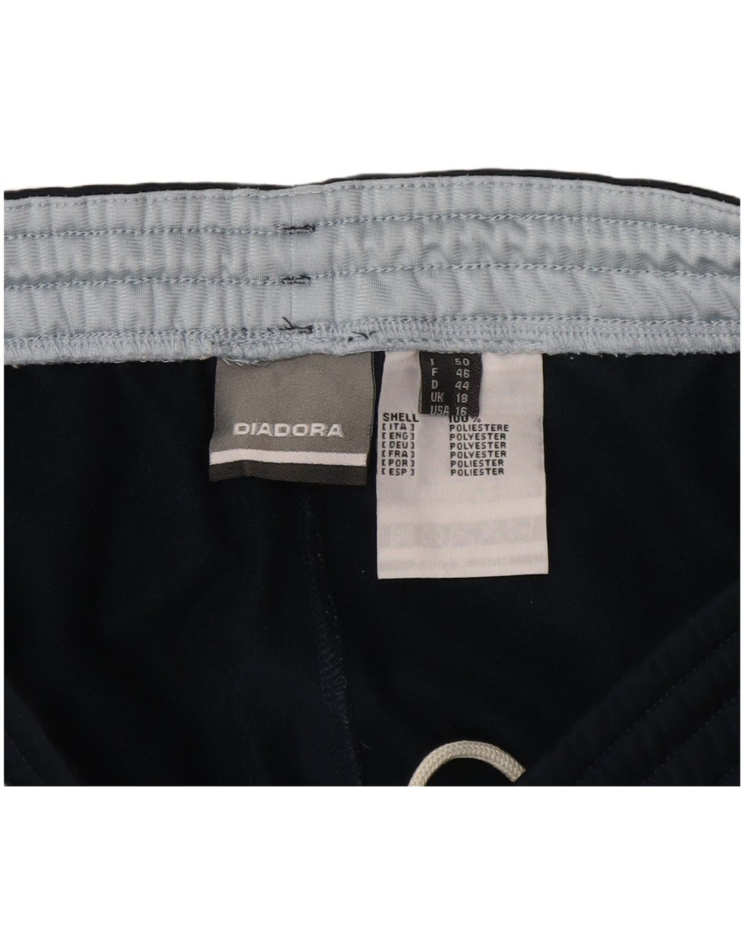DIADORA Pantaloni da tuta da uomo UK 18 XL Blu Navy Poliestere