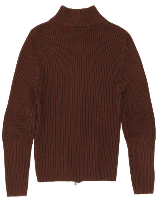 Maglione cardigan da donna Rifle UK 10 piccolo marrone