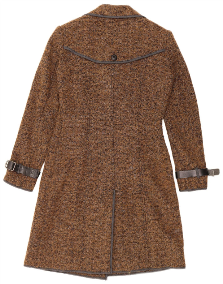Cappotto Doppiopetto Donna Tenax IT 40 Small Cotone Puntinato Marrone