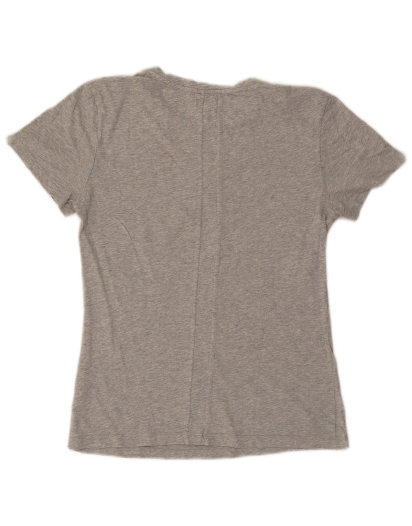 Maglietta grafica da donna Calvin Klein Jeans Top UK 10 Small Grey Flecked