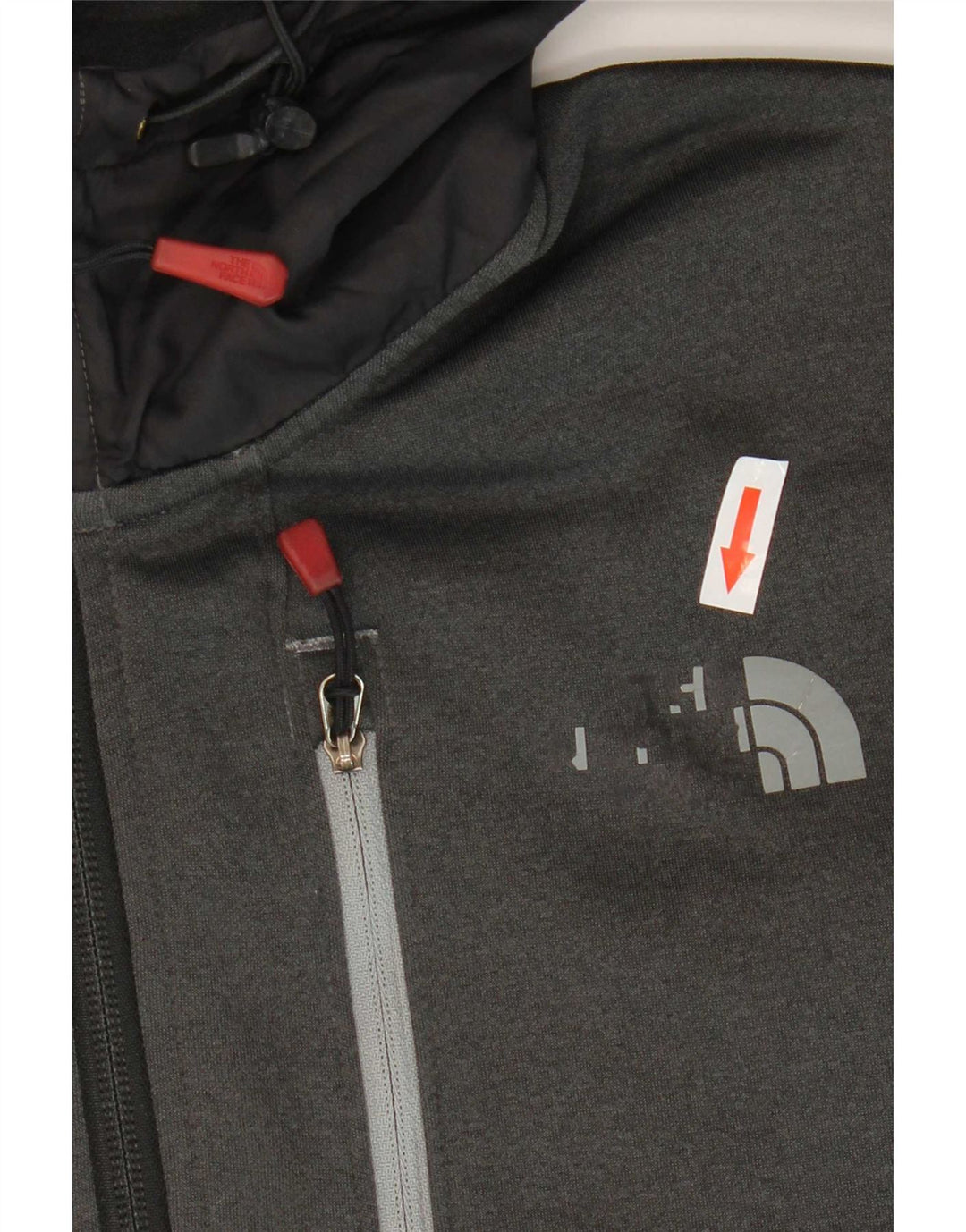 Maglione con cappuccio e zip da uomo The North Face in poliestere grigio medio