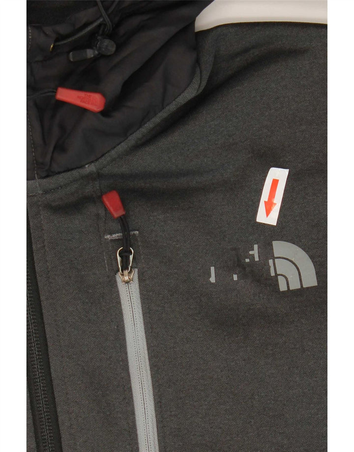 Maglione con cappuccio e zip da uomo The North Face in poliestere grigio medio