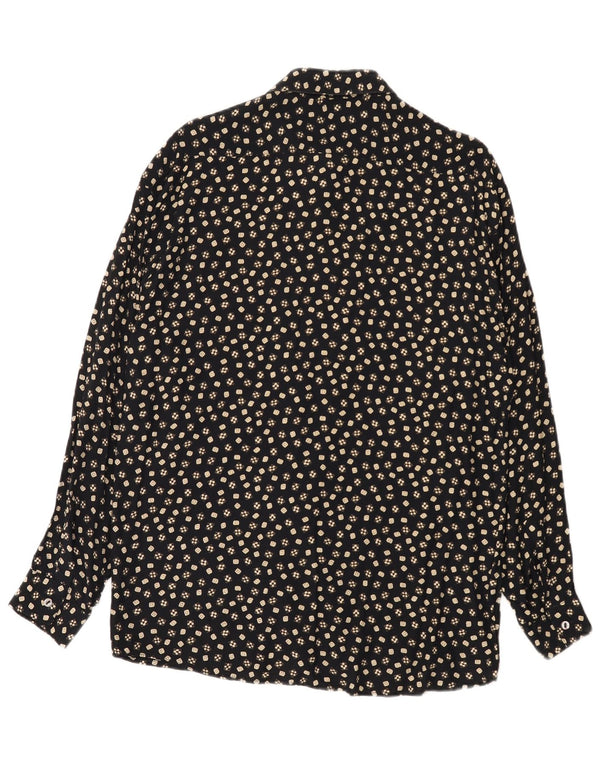 Camicia Uomo Tipo' S Viscosa Floreale Media Nera