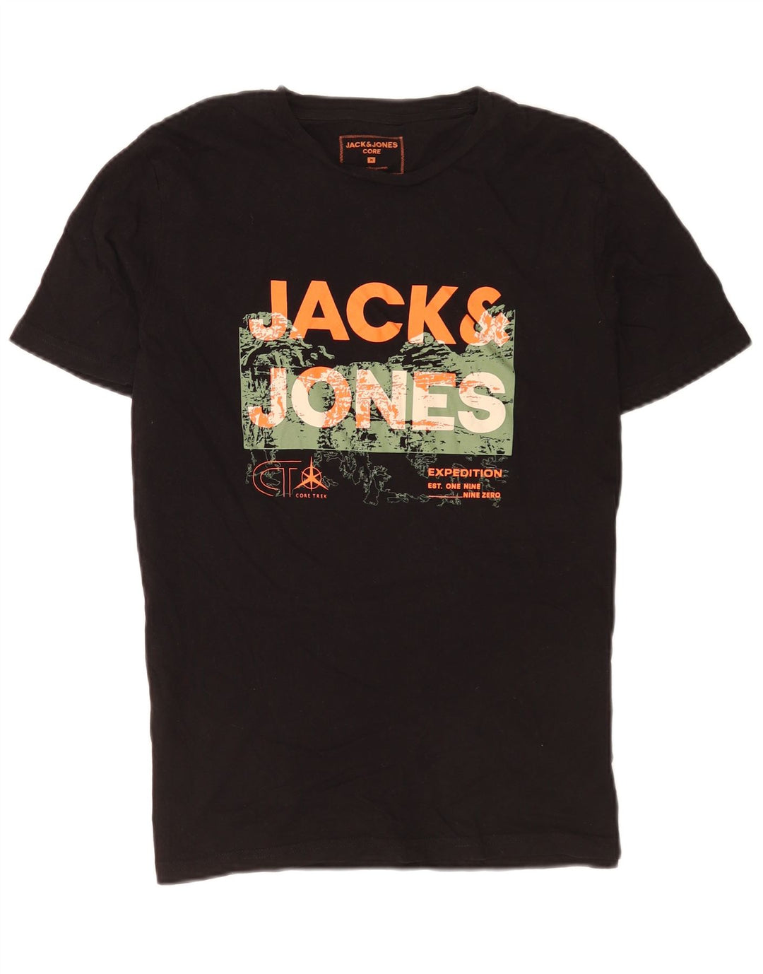 T-shirt grafica da uomo Jack & Jones Top in cotone nero medio