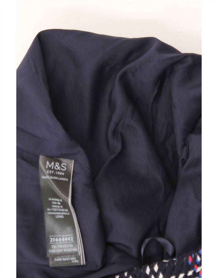 Gonna dritta da donna Marks & Spencer UK 8 piccola W28 a quadri multicolore