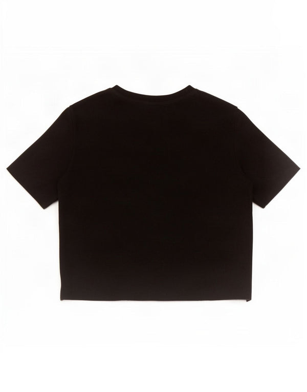 Top corto da donna Zara in camicetta UK 12 cotone nero medio