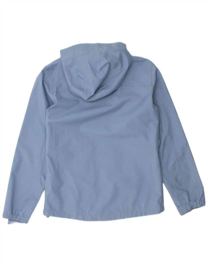 KAPPA Womens Hooded Rain Jacket UK 14 Medium Blue Polyester