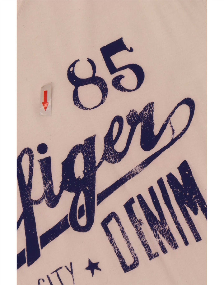 T-shirt grafica da uomo Tommy Hilfiger Top 2XL bianca