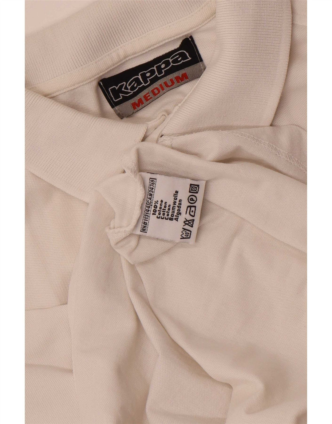 Polo Kappa Uomo Cotone Medio Bianco