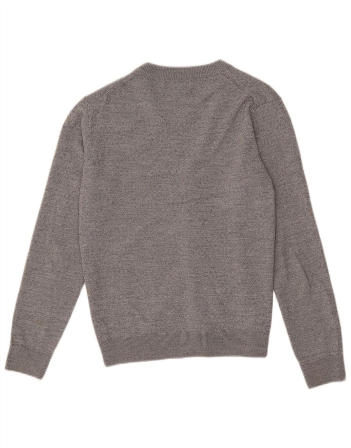 Maglione cardigan da uomo Zara grigio medio screziato
