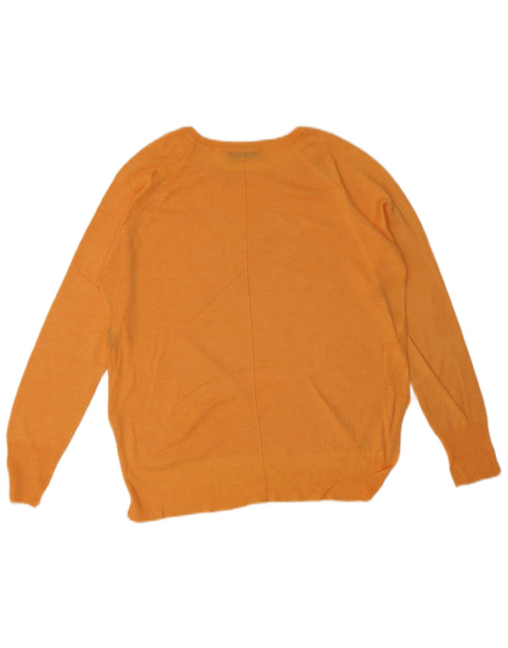Maglione maglione con scollo a barca da donna Zara UK 14 arancione medio