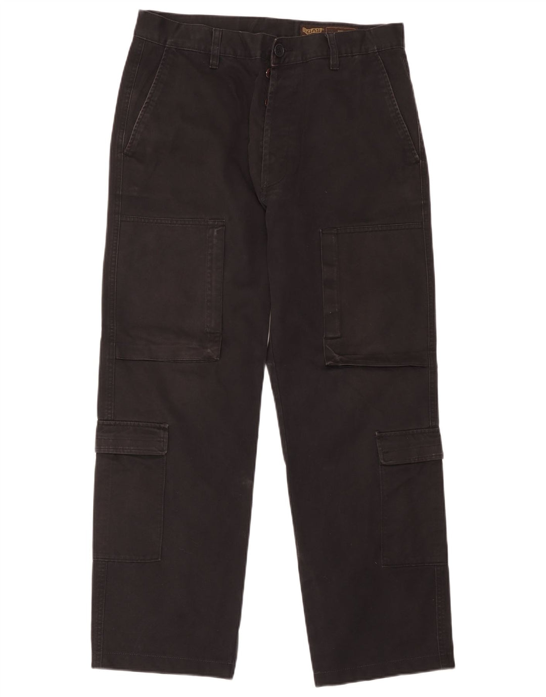 Pantaloni cargo dritti da uomo Gas W36 L29 cotone nero
