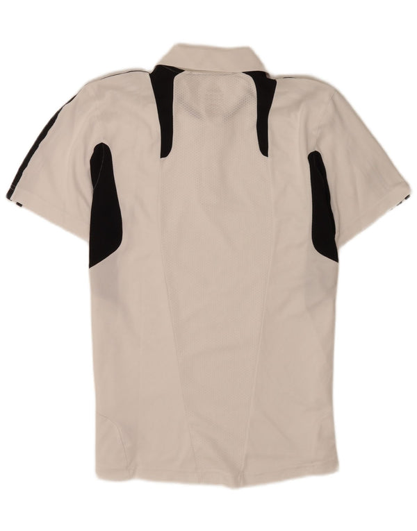 Adidas Mens Regular Fit Polo Shirt Small White Colourblock Polyester Sports
