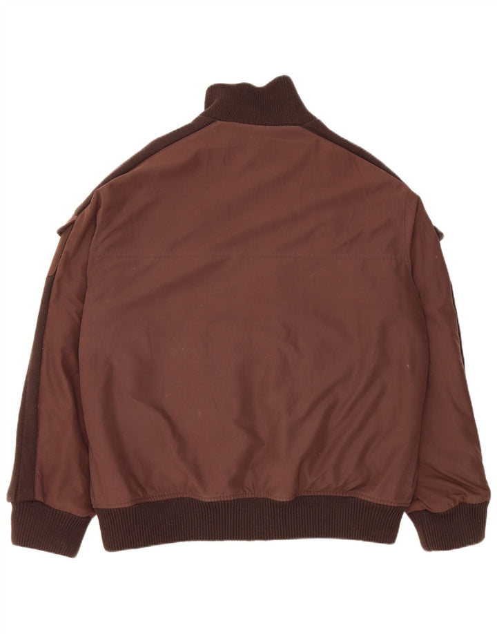 Giubbotto bomber da uomo Paul & Shark UK 40 Large Marrone Colourblock Poliestere