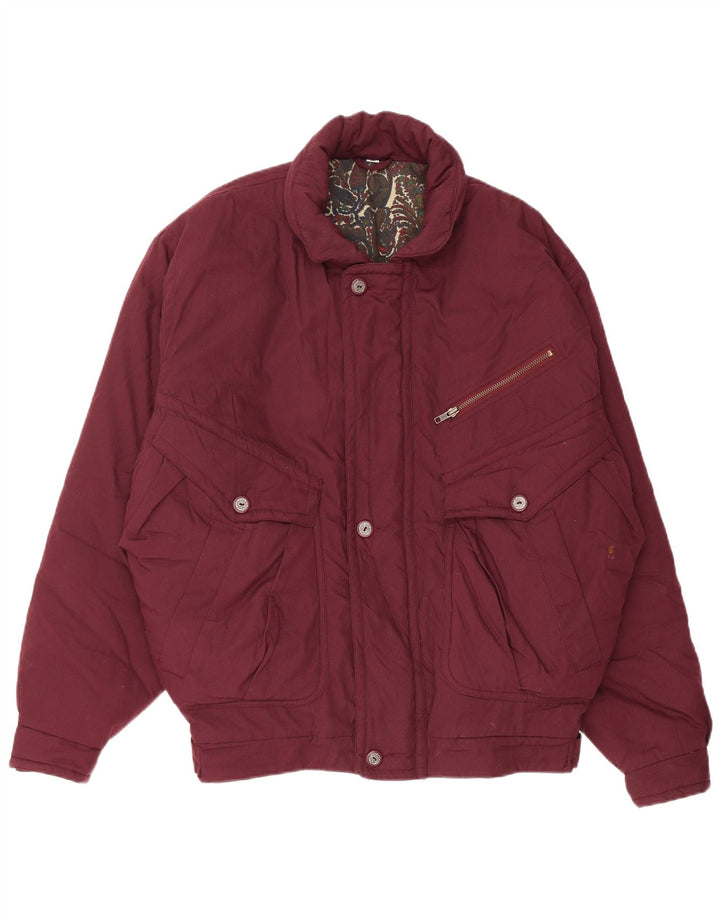 Giubbotto Imbottito Uomo VINTAGE IT 50 Large Bordeaux Poliestere