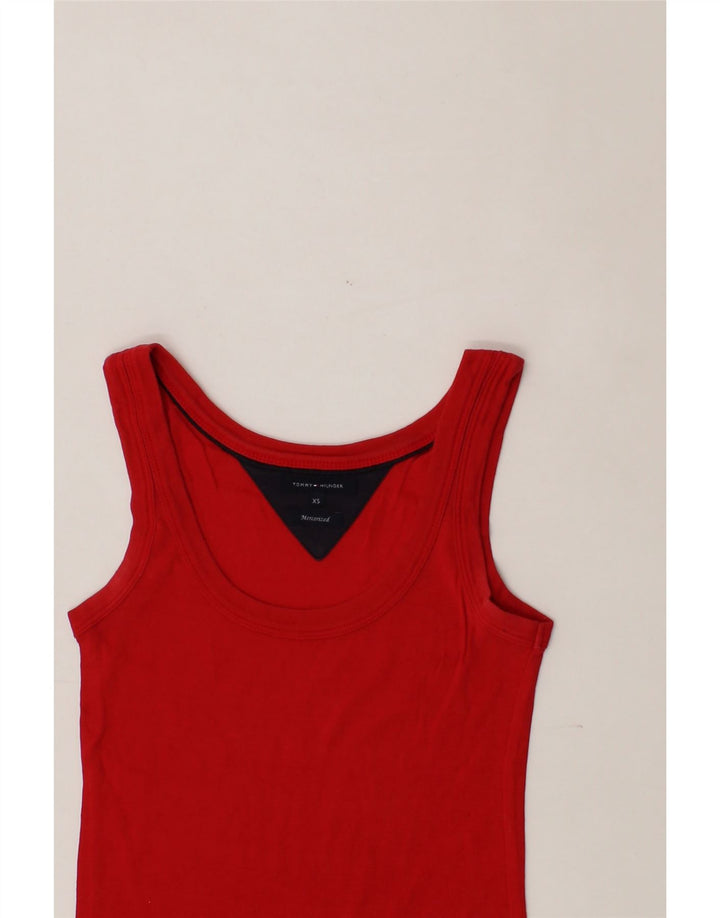 TOMMY HILFIGER Womens Vest Top UK 6 XS Red Vintage Tommy Hilfiger and Second-Hand Tommy Hilfiger from Messina Hembry 