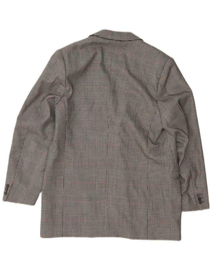 Giacca blazer da uomo a 3 bottoni VINTAGE UK 38 pied de poule grigio medio