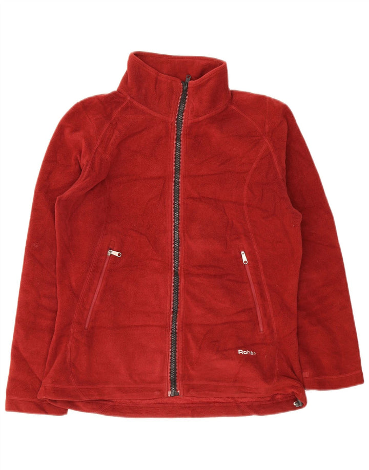 Giacca in pile oversize da donna Rohan UK 10 Small Poliestere rosso
