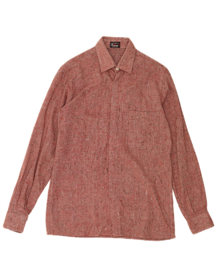 Camicia da uomo romana taglia 36 14 piccola rossa chiazzata