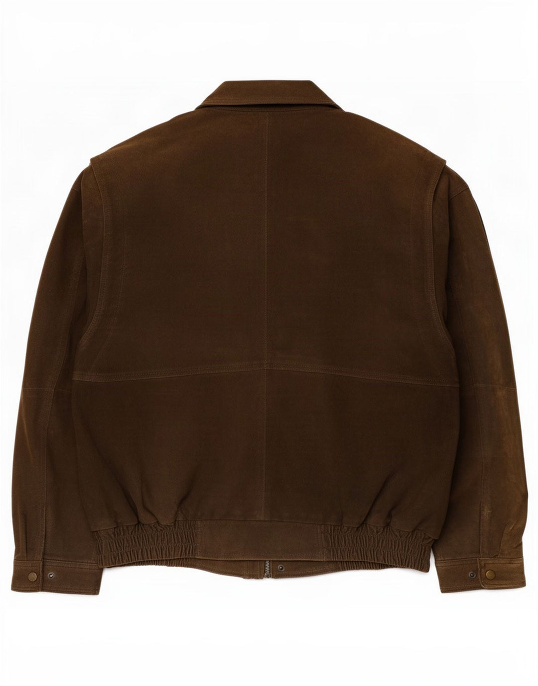 Giacca basic in pelle scamosciata da uomo UK 40 grande in pelle marrone