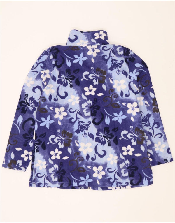 Giacca in pile da donna Julietta UK 14 XL Poliestere floreale blu