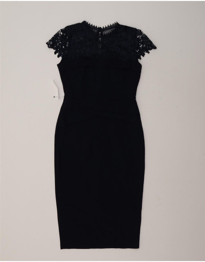 Abito aderente da donna Lipsy UK 10 Piccolo poliestere blu navy