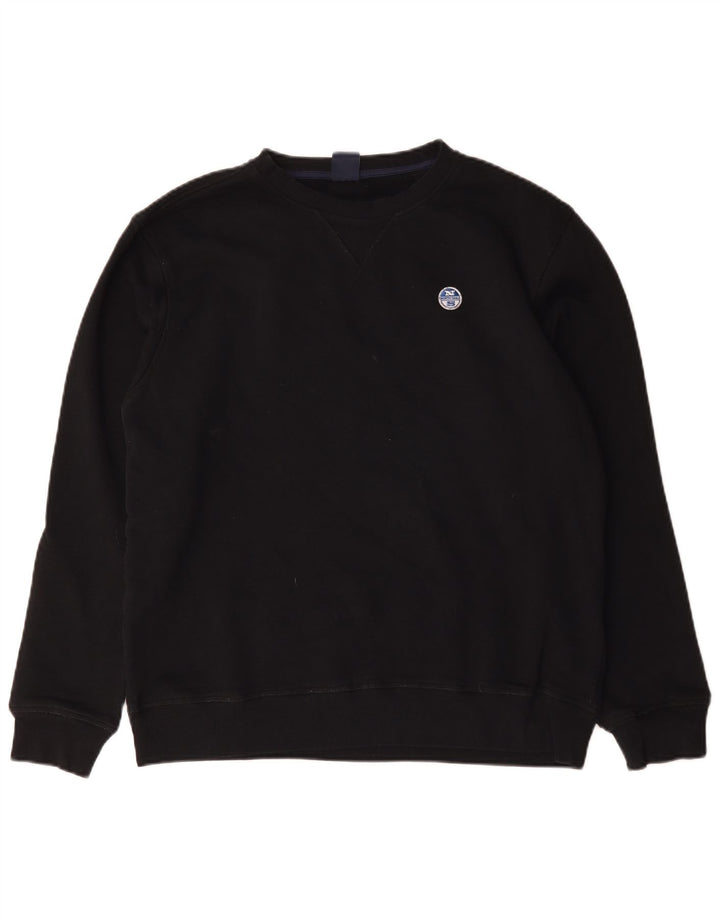 Felpa da uomo North Sails Maglione grande in cotone nero