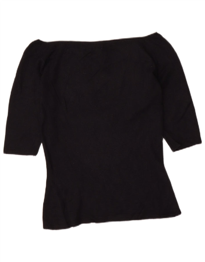 Top camicetta da donna Marks & Spencer UK 12 viscosa nera media