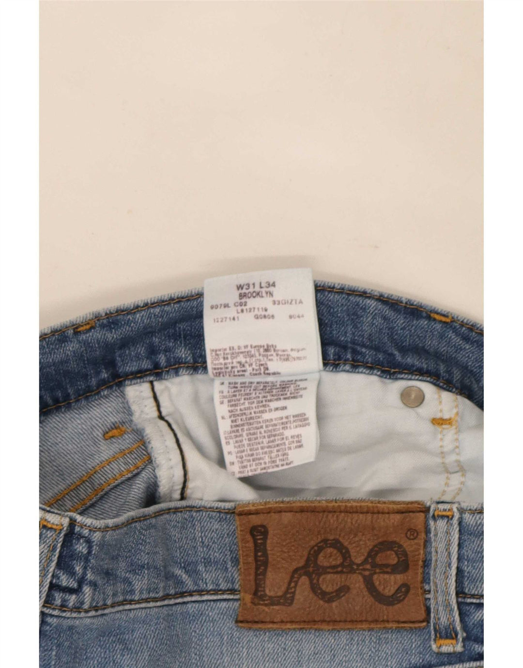 Jeans dritti da uomo Lee Brooklyn W31 L27 cotone blu