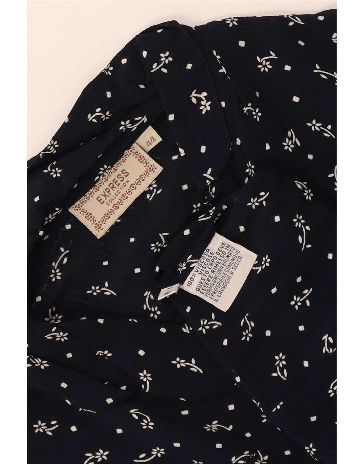 Camicia a maniche corte da donna Express IT 44 Blu navy medio floreale