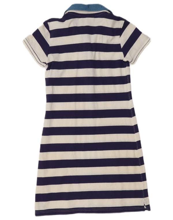 CHAMPION Abito polo da donna con vestibilità Heritage UK 10 piccolo a righe blu navy