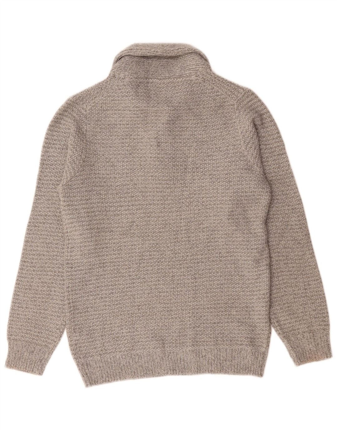 Maglione maglione collo alto da uomo Marks & Spencer piccolo acrilico grigio