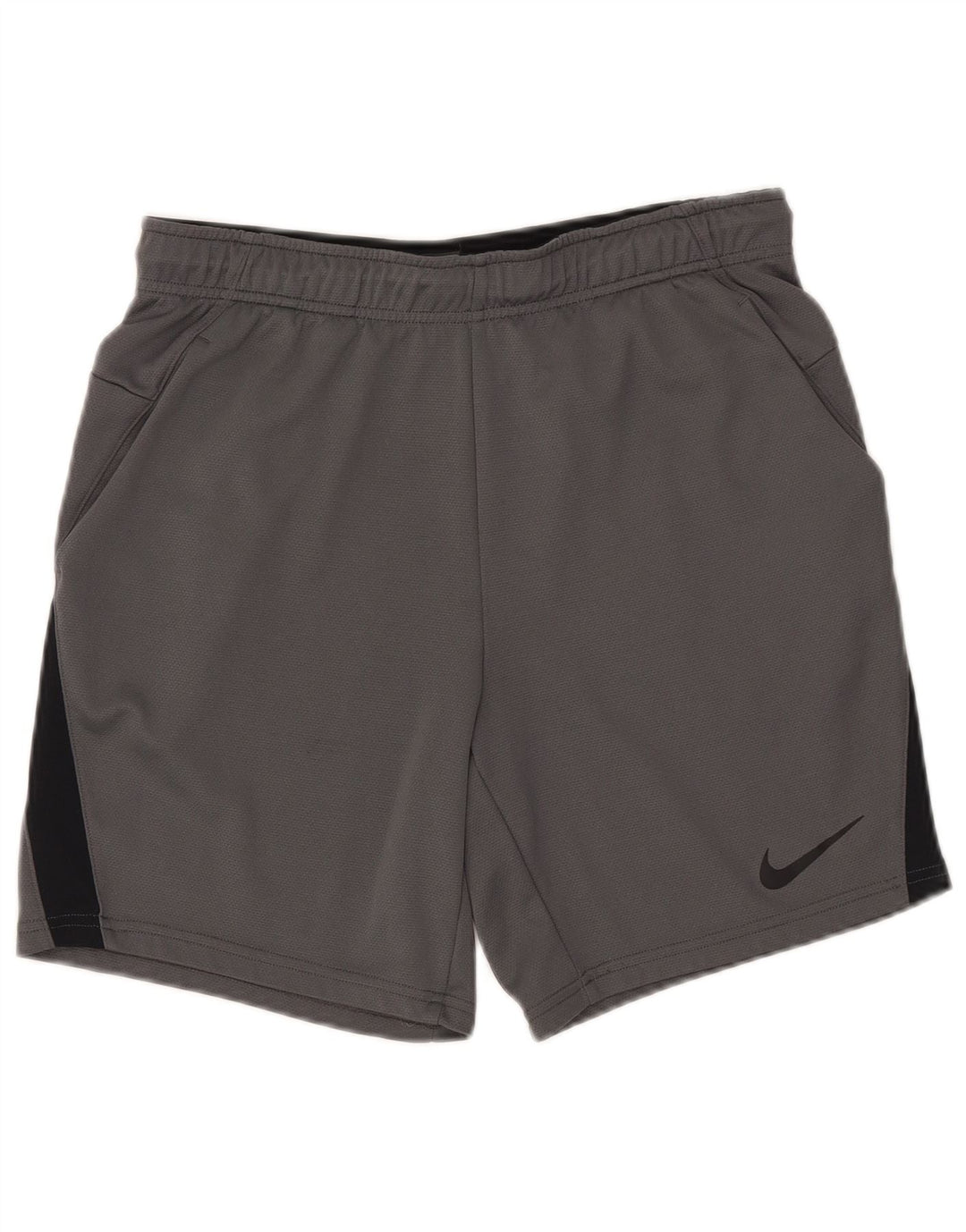 Pantaloncini sportivi Nike Dri Fit da uomo in poliestere color block grigio medio